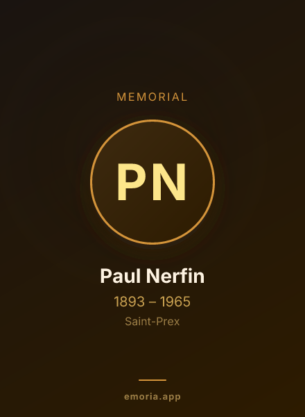 Memorial portrait of Paul Nerfin