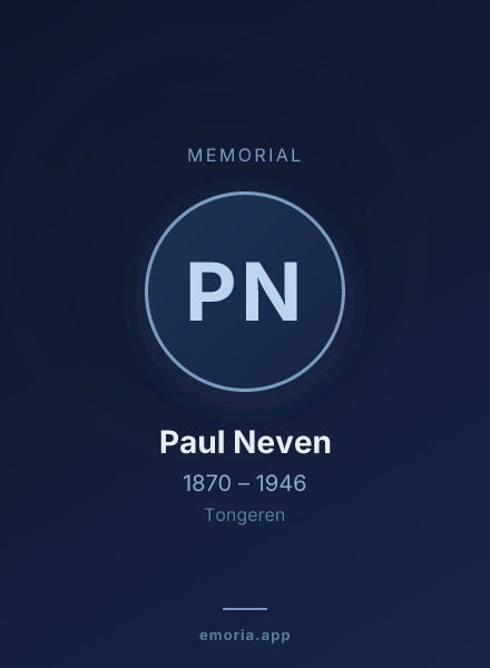 Memorial portrait of Paul Neven