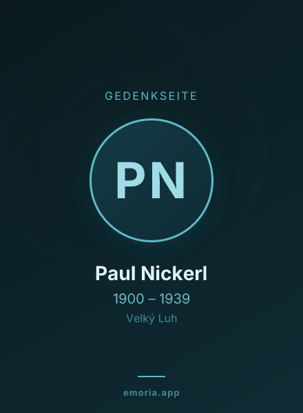 Gedenkportrait von Paul Nickerl
