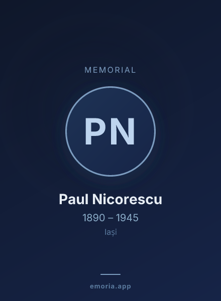 Memorial portrait of Paul Nicorescu