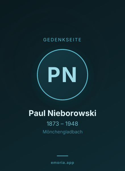 Gedenkportrait von Paul Nieborowski