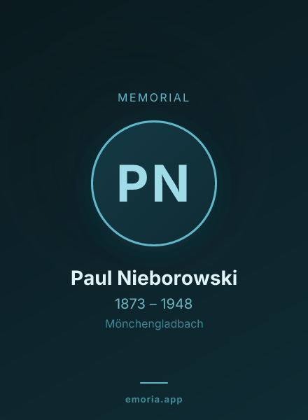 Memorial portrait of Paul Nieborowski