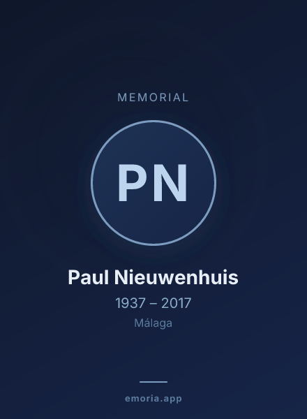 Memorial portrait of Paul Nieuwenhuis