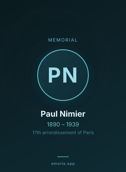 Memorial portrait of Paul Nimier