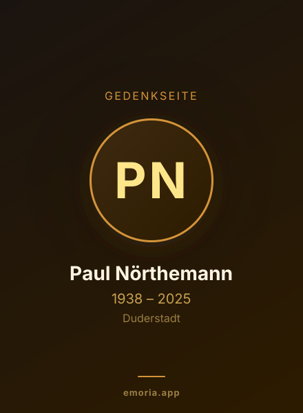 Gedenkportrait von Paul Nörthemann
