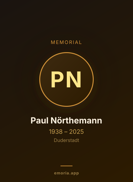 Memorial portrait of Paul Nörthemann