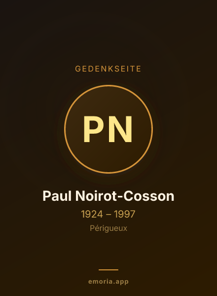 Gedenkportrait von Paul Noirot-Cosson