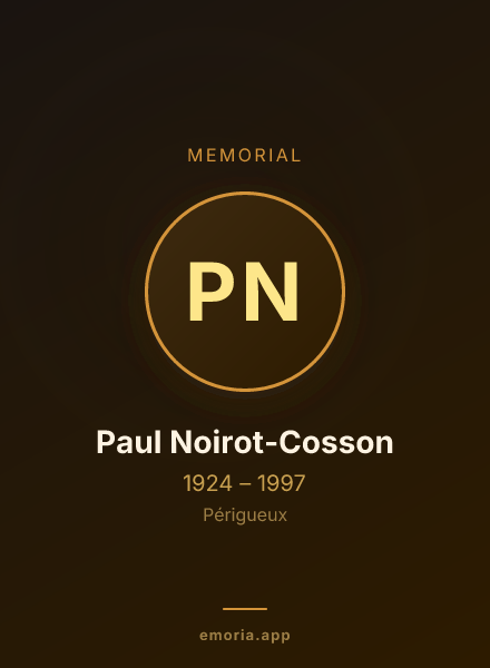 Memorial portrait of Paul Noirot-Cosson