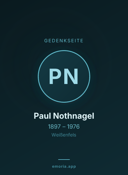Gedenkportrait von Paul Nothnagel