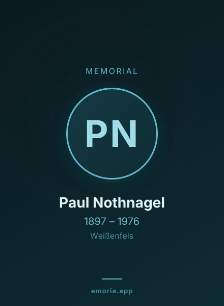 Memorial portrait of Paul Nothnagel