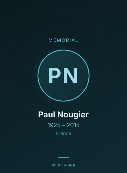 Memorial portrait of Paul Nougier