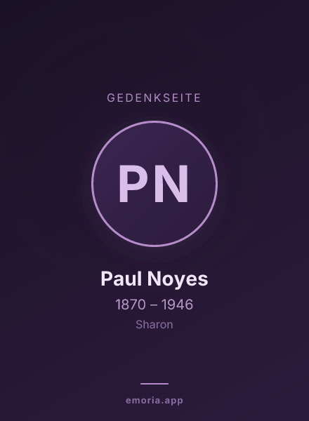 Gedenkportrait von Paul Noyes