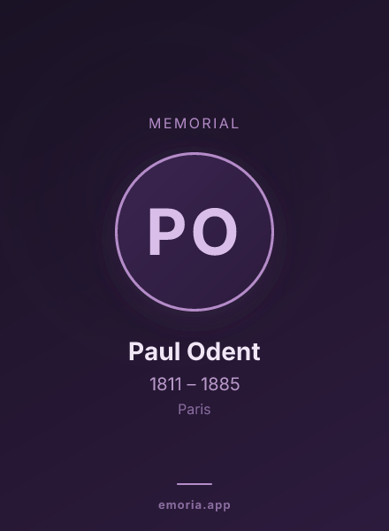 Memorial portrait of Paul Odent