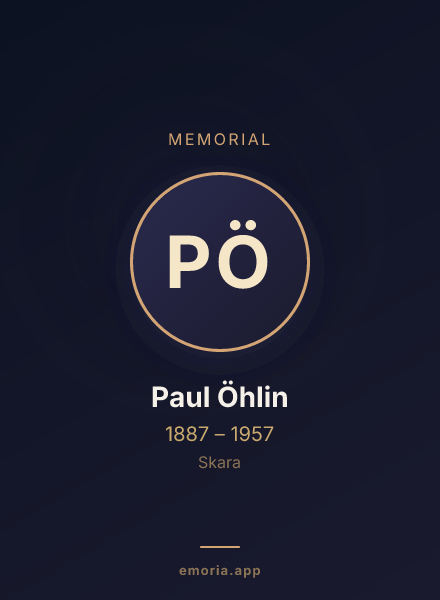 Memorial portrait of Paul Öhlin