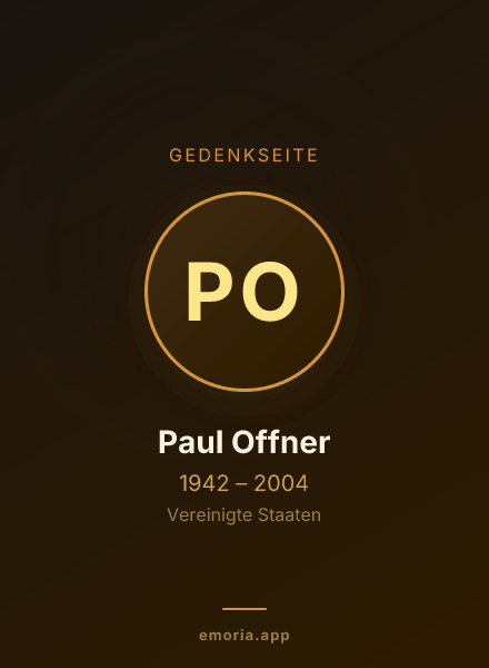 Gedenkportrait von Paul Offner