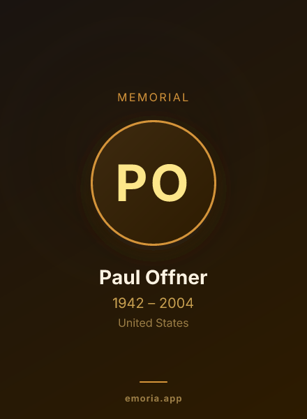 Memorial portrait of Paul Offner