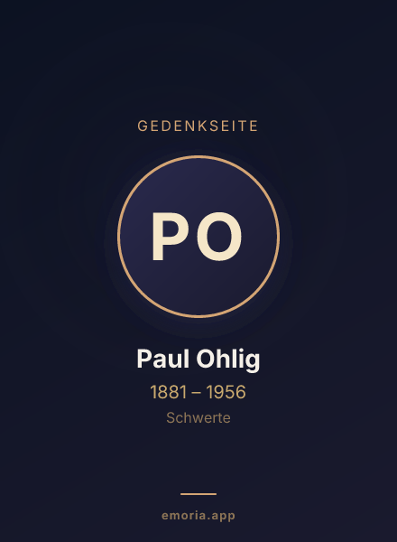 Gedenkportrait von Paul Ohlig