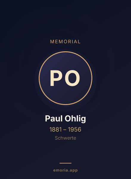 Memorial portrait of Paul Ohlig