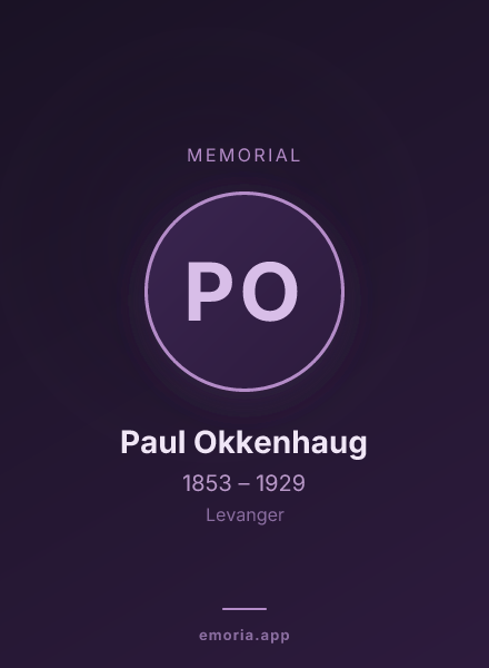 Memorial portrait of Paul Okkenhaug