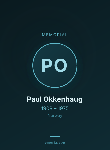 Memorial portrait of Paul Okkenhaug