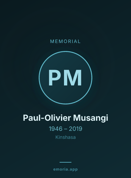 Memorial portrait of Paul-Olivier Musangi