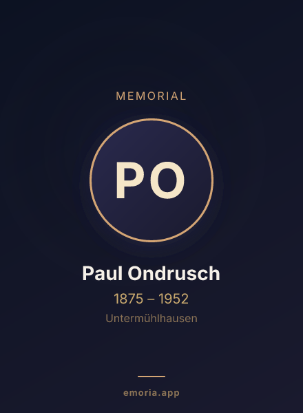Memorial portrait of Paul Ondrusch