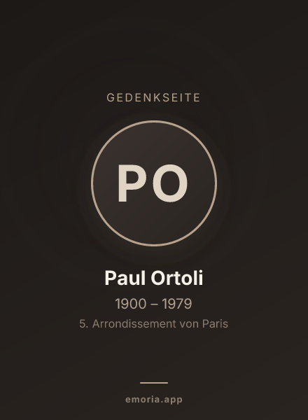 Gedenkportrait von Paul Ortoli