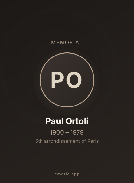 Memorial portrait of Paul Ortoli