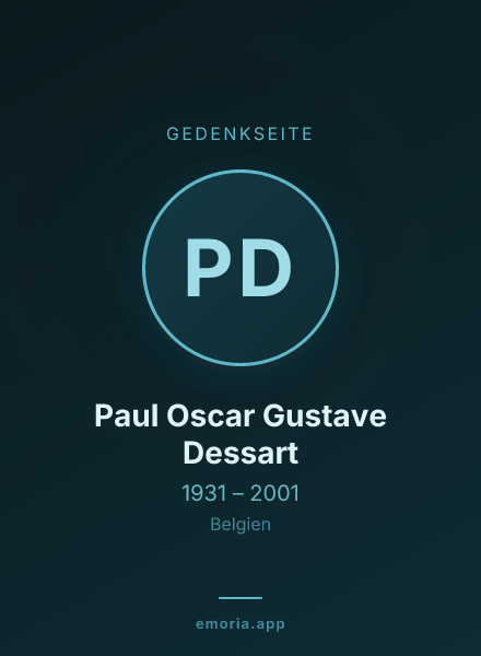 Gedenkportrait von Paul Oscar Gustave Dessart