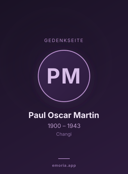Gedenkportrait von Paul Oscar Martin