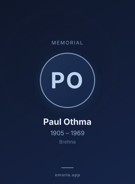 Memorial portrait of Paul Othma
