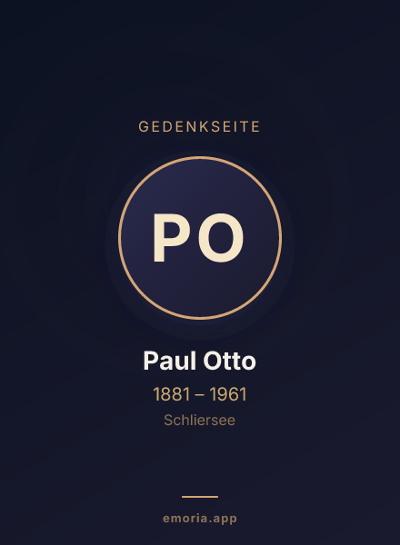 Gedenkportrait von Paul Otto