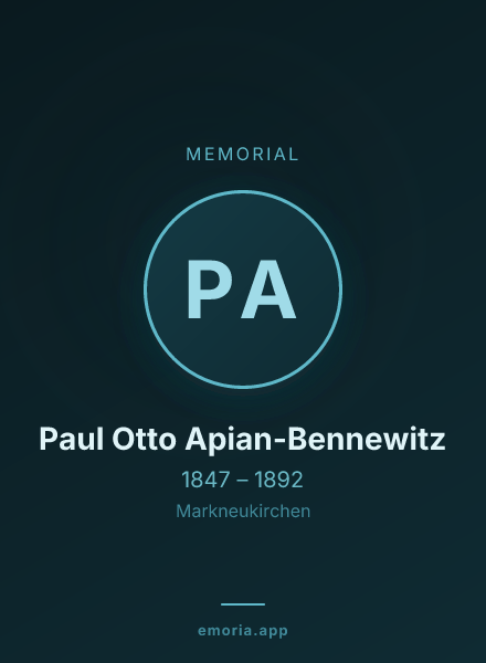 Memorial portrait of Paul Otto Apian-Bennewitz