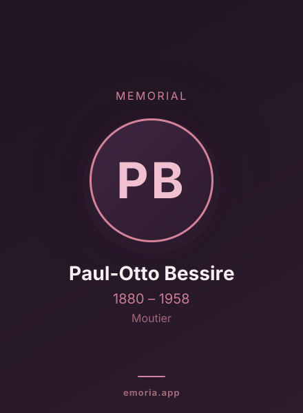 Memorial portrait of Paul-Otto Bessire