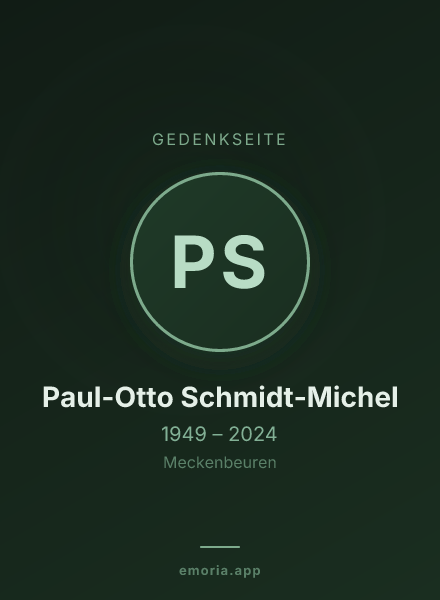 Gedenkportrait von Paul-Otto Schmidt-Michel