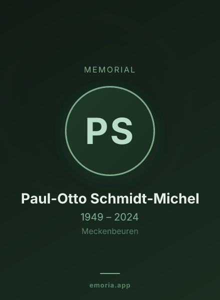 Memorial portrait of Paul-Otto Schmidt-Michel