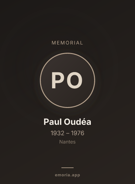 Memorial portrait of Paul Oudéa
