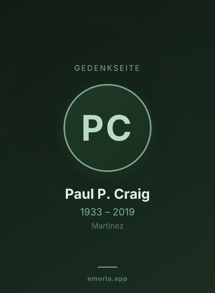 Gedenkportrait von Paul P. Craig