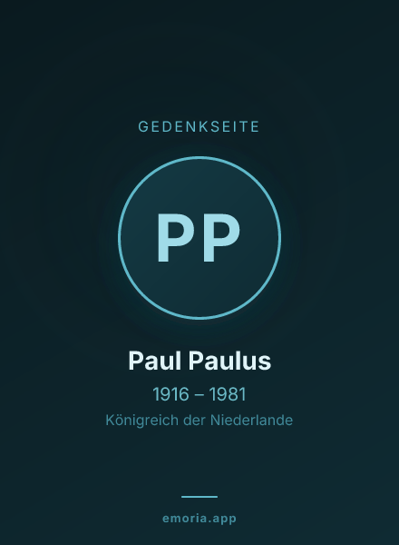 Gedenkportrait von Paul Paulus
