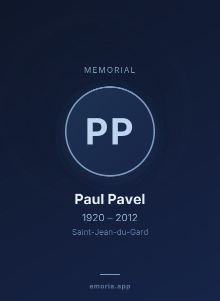 Memorial portrait of Paul Pavel