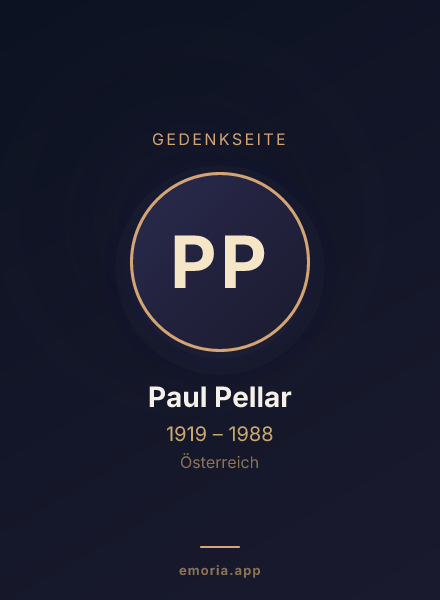 Gedenkportrait von Paul Pellar