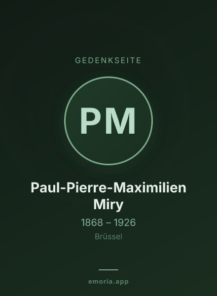 Gedenkportrait von Paul-Pierre-Maximilien Miry