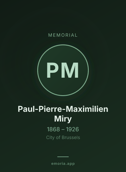 Memorial portrait of Paul-Pierre-Maximilien Miry