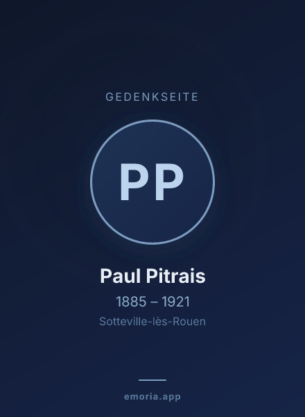 Gedenkportrait von Paul Pitrais