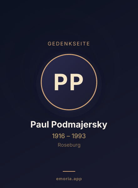Gedenkportrait von Paul Podmajersky