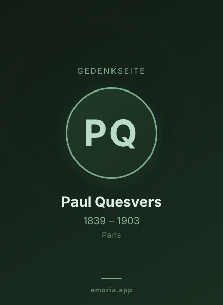 Gedenkportrait von Paul Quesvers