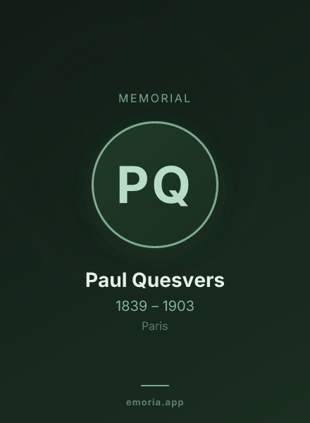 Memorial portrait of Paul Quesvers