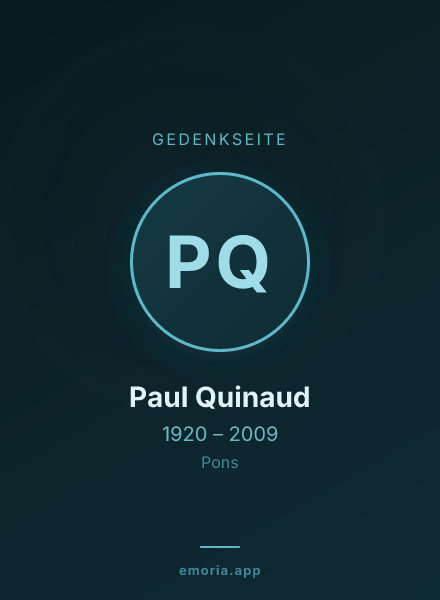 Gedenkportrait von Paul Quinaud