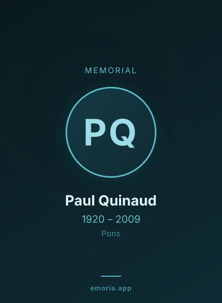 Memorial portrait of Paul Quinaud
