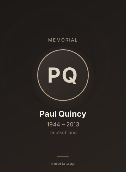 Memorial portrait of Paul Quincy